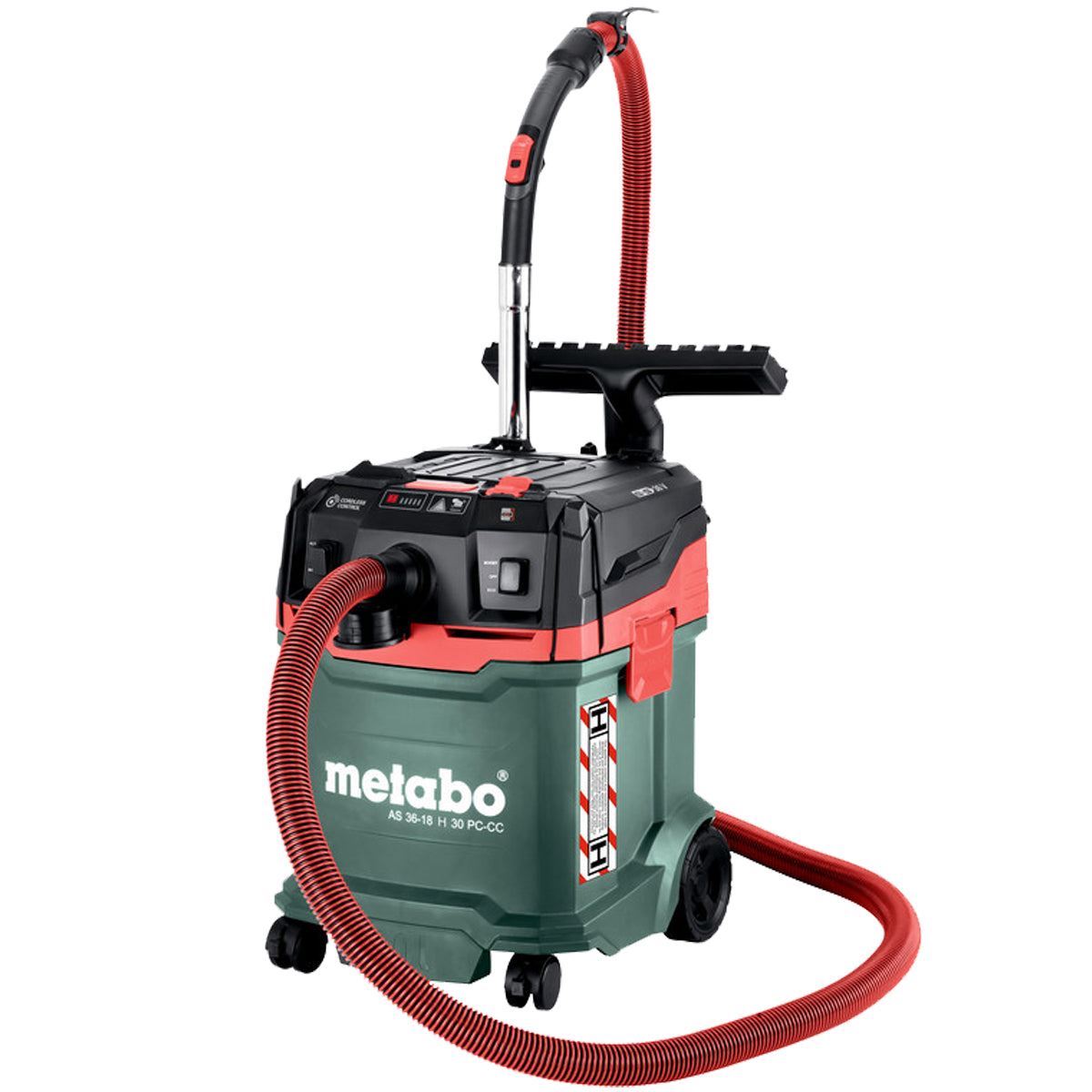 Metabo AS 36-18 H 30 PC-CC 18V H-Class Vacuum Cleaner with 1 x 8.0Ah Battery & Charger