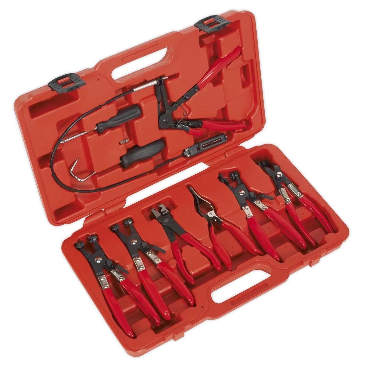 Sealey VS1662 Hose Clamp Removal Tool Set 9 Piece