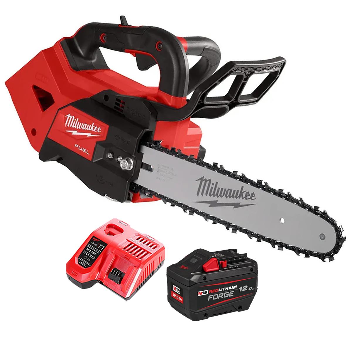 Milwaukee M18FTHCHS30-0 18V Brushless Top Handle Chainsaw With 1 x 12.0Ah Battery & Charger