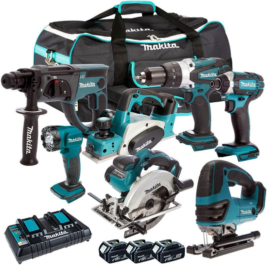 Makita 7 Piece 18V Li-ion Kit 3 x 5.0Ah Batteries MAKDEAL 50M
