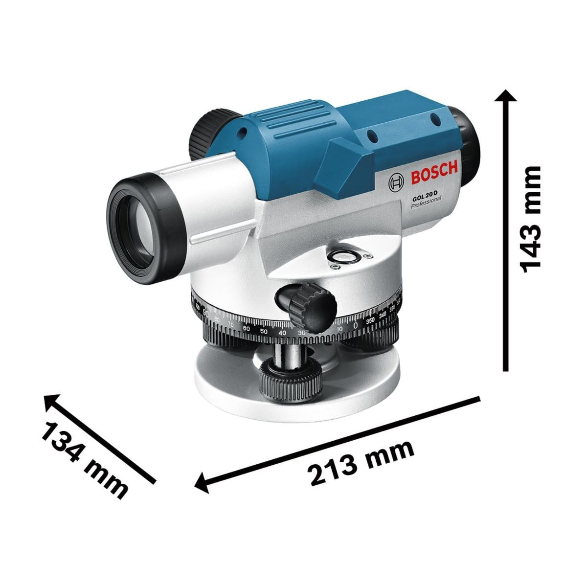Bosch GOL 20 D Professional Optical Level Durable & Accurate Leveling Tool 0601068400