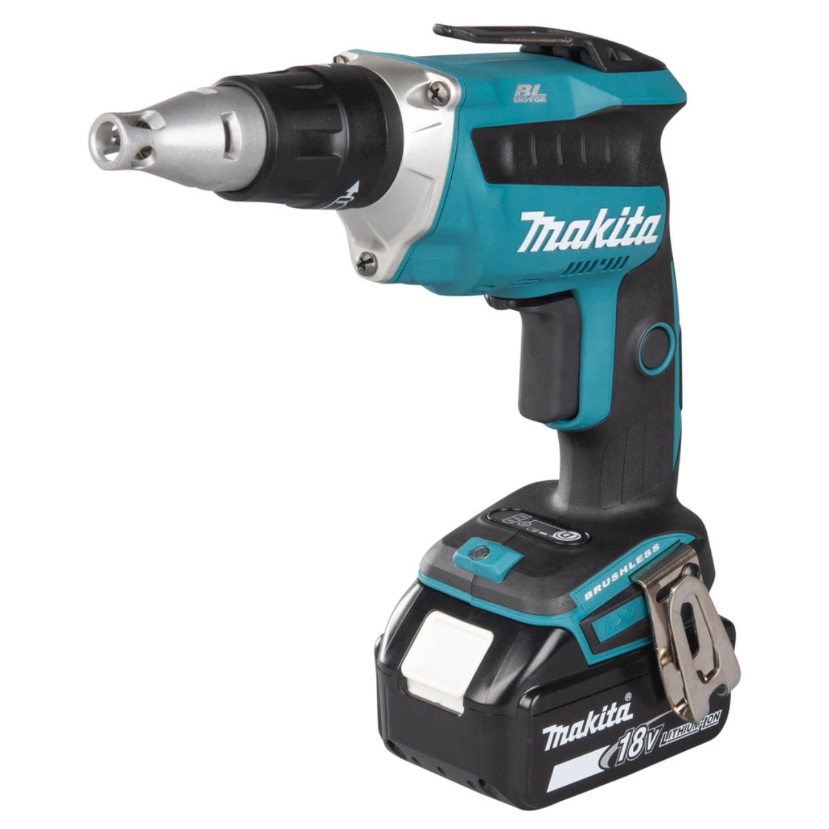Makita DFS452TJX2 18V Brushless Collated Autofeed Drywall Screwdriver with 2 x 5.0Ah Batteries & Charger in Case