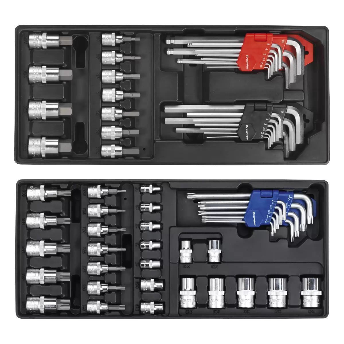 Sealey SPTCCOMBO1 Tool Chest Combination 14 Drawer with Ball Bearing Slides Blue & 1179pc Tool Kit
