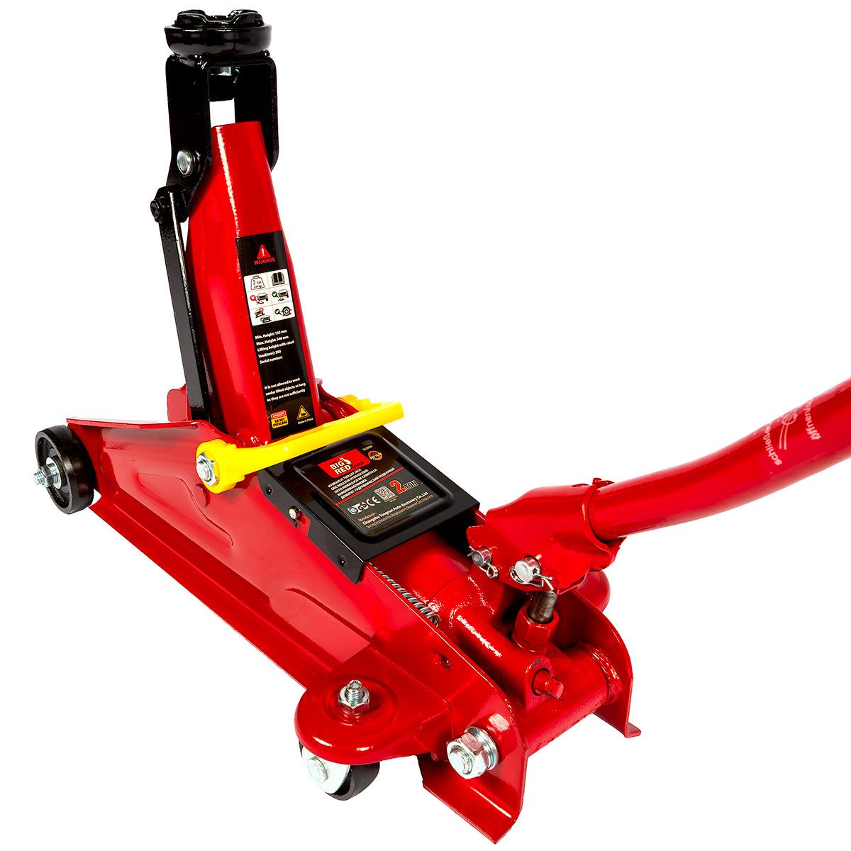 Big Red Torin 2-Ton Hydraulic Jack Low Profile Lifting Range 135-340mm with Case