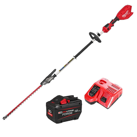 Milwaukee M18FHETE22-0 M18 18V Brushless Pole Hedge Trimmer With 1 x 12.0Ah Battery & Charger