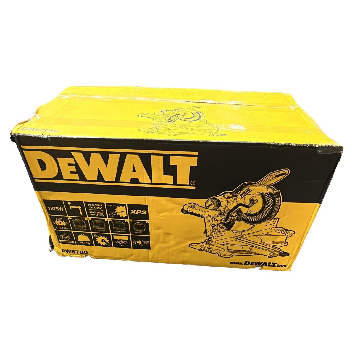 Dewalt DWS780-GB 305mm XPS Sliding Compound Mitre Saw 1675W 240V Item Condition Box Opened Never Used