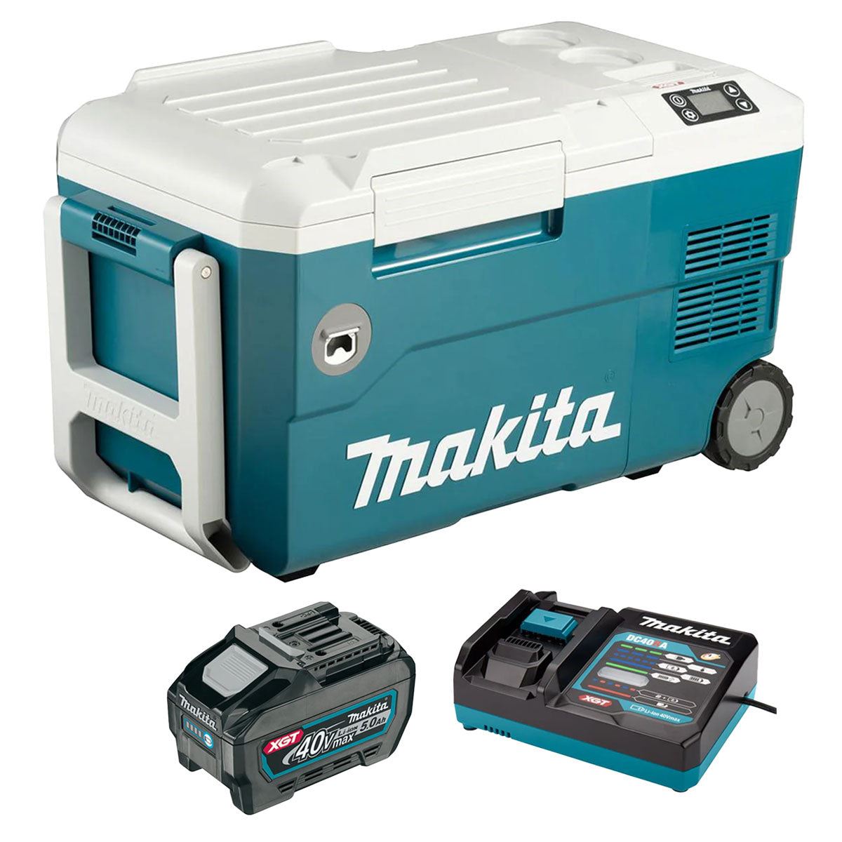 Makita CW001GZ 40Vmax XGT Cordless Cooler and Warmer Box with 1 x 5.0Ah Battery & Charger