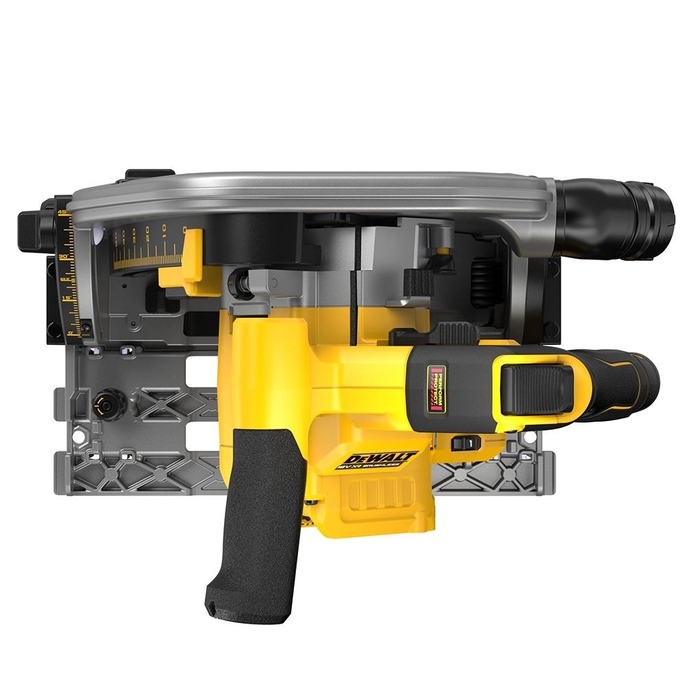 Dewalt DCS525H2T-GB 18V XR Brushless 165mm Plunge Saw with 2 x 5.0Ah Powerstack Batteries, Charger & Case