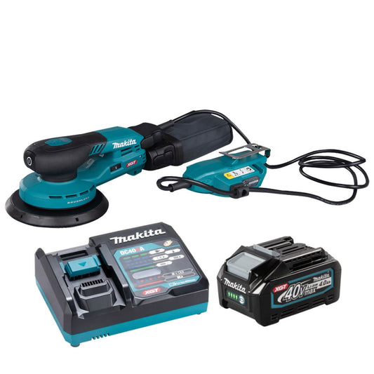 Makita BO002CGZ 40V XGT 150mm Brushless Random Orbit Sander with 1 x 4.0Ah Battery & Charger