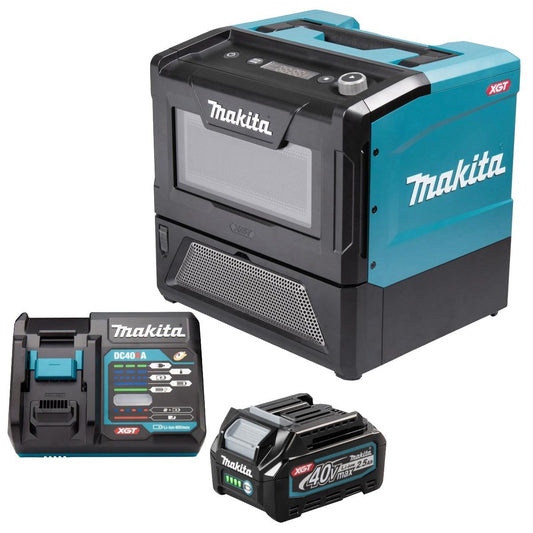 Makita MW001GZ 40V Max XGT Microwave with 1 x 2.5Ah Battery & Charger