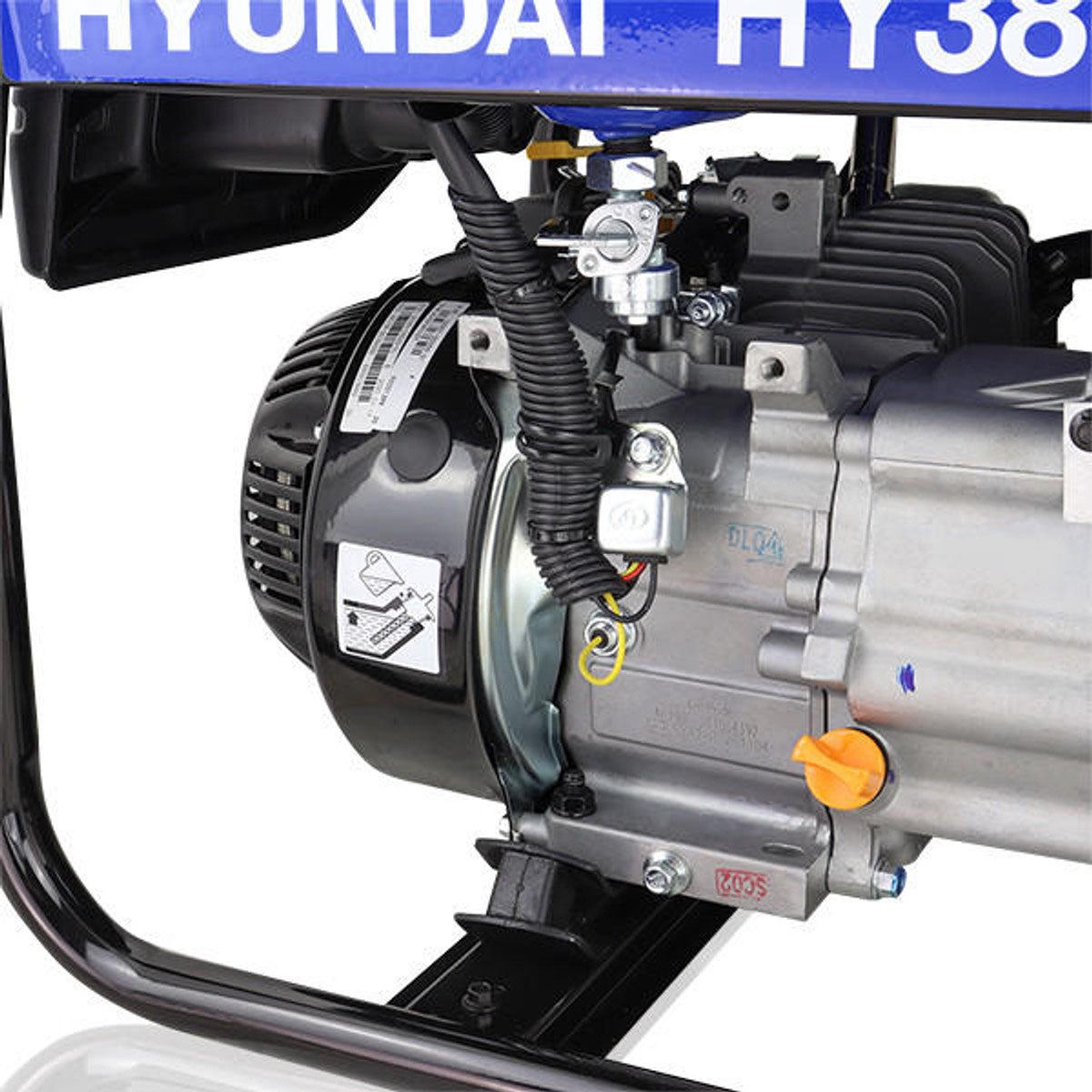 Hyundai HY3800L-2 Petrol Site Open Generator with Recoil Start 3.2kW / 4kVA