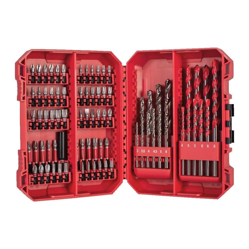 Milwaukee M18FPP6P3-504B 18V Brushless 6 Piece Power Kit with 4 x 5.0Ah Battery, Charger & 80 Piece Impact Duty Bit Set