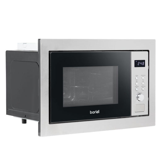 Sealey DH197 Baridi Integrated Microwave Oven with Grill 25L Capacity 900W Stainless Steel