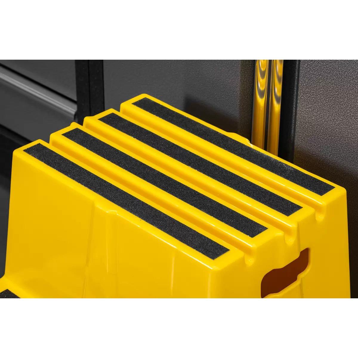 Sealey KS6 Heavy-Duty 2-Step Safety Steps with Anti-Slip Treads 150kg Capacity, Yellow EN 14183