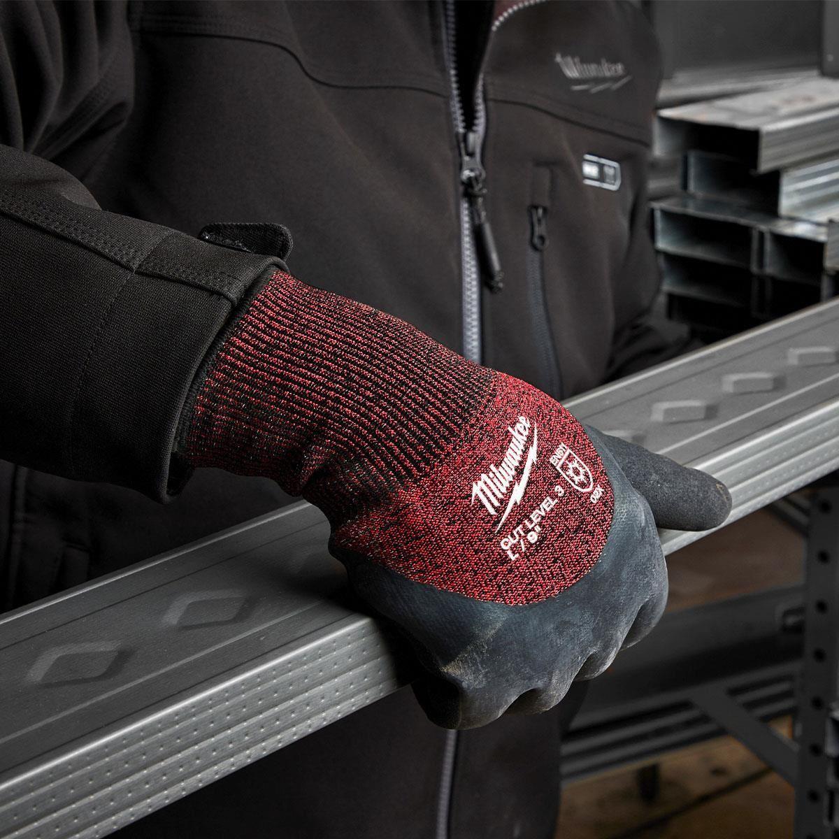 Milwaukee Safety Glasses with Winter Cut C Gloves Size 7/S & 8/M