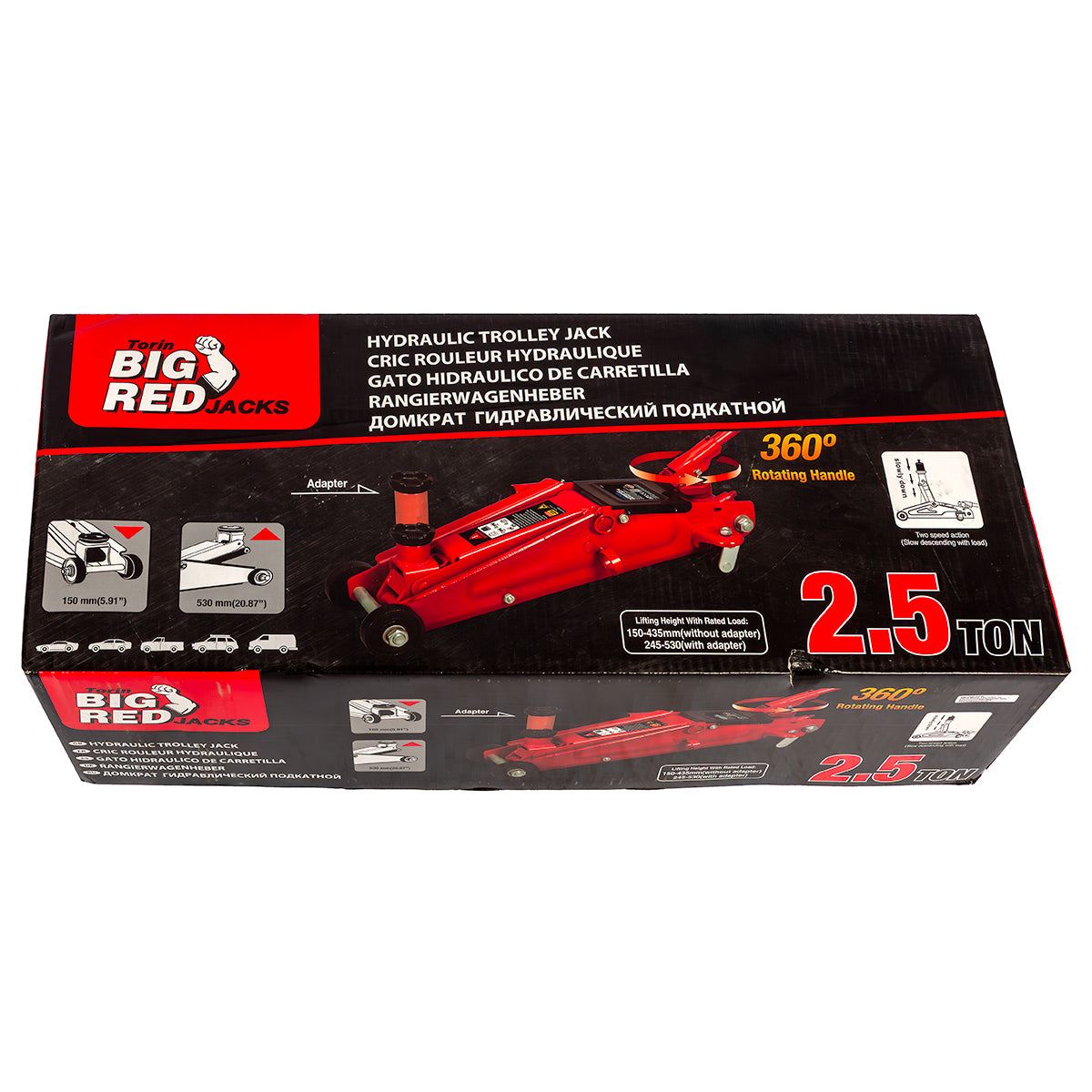 Big Red Torin 2.5-Ton Hydraulic Jack with 360 Rotating Handle