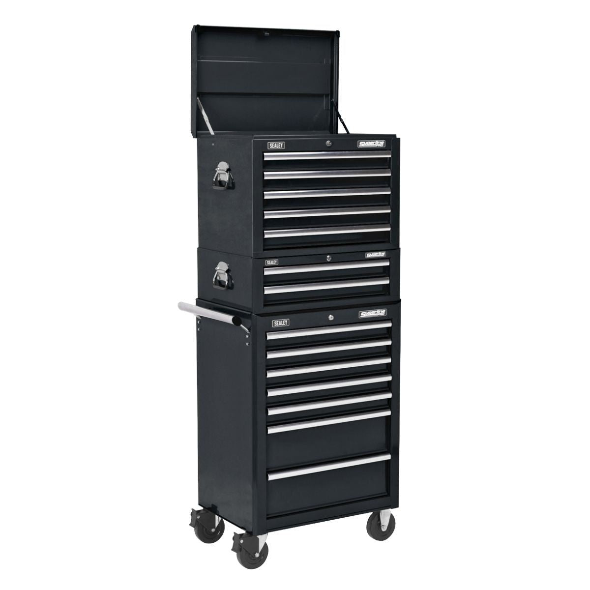 Sealey APSTACKTB 14 Drawer Topchest Rollcab Combination Ball Bearing Slides