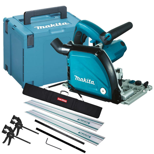 Makita CA5000XJ/1 Aluminium Groove Cutter In Case 110V With 2 x 1.5m Guide Rail, Connector, Bag & Clamp