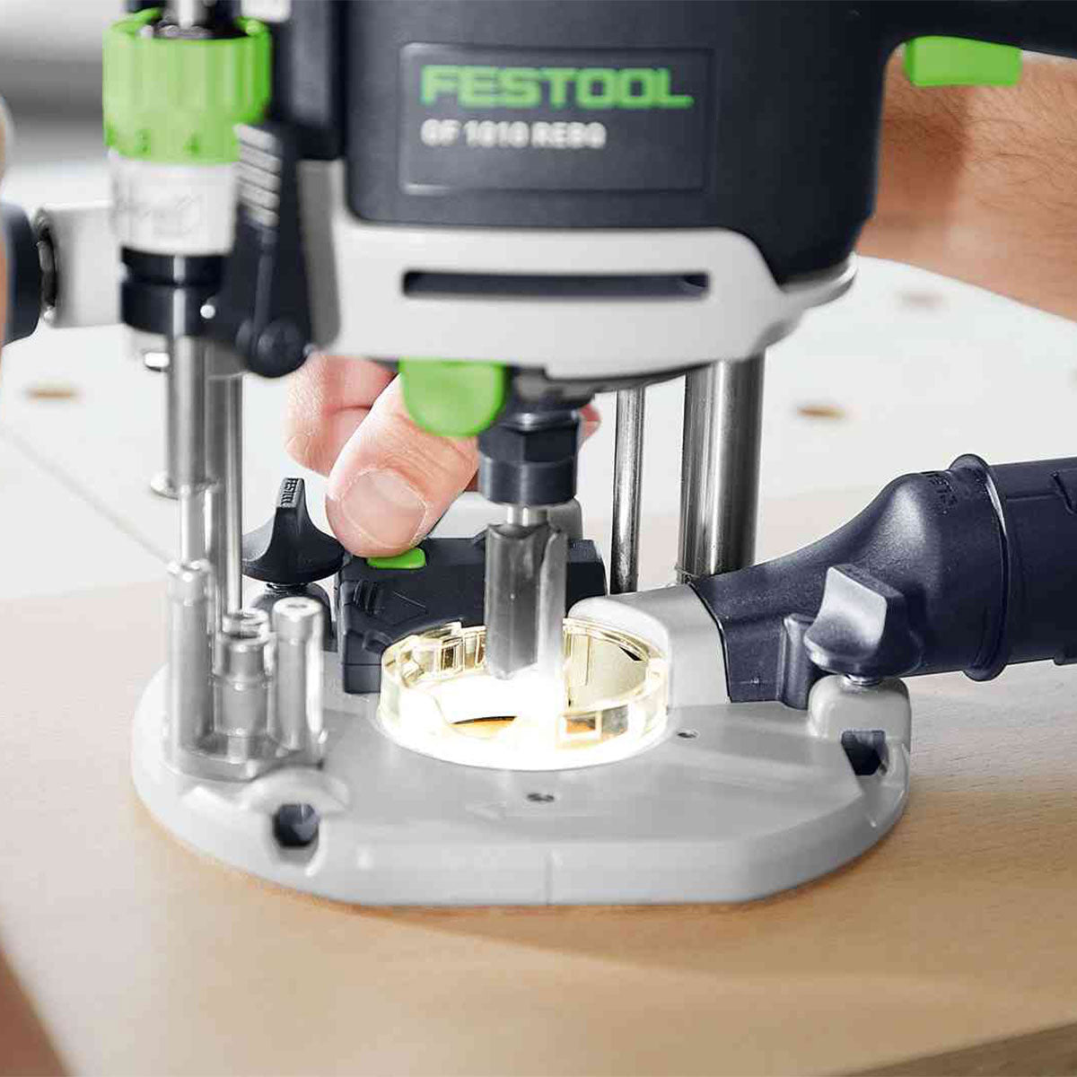 Festool OF 1010 REBQ-Plus 230V GB Router Cutter - 578004 With Accessories Set & Guide Rail FS 800/2