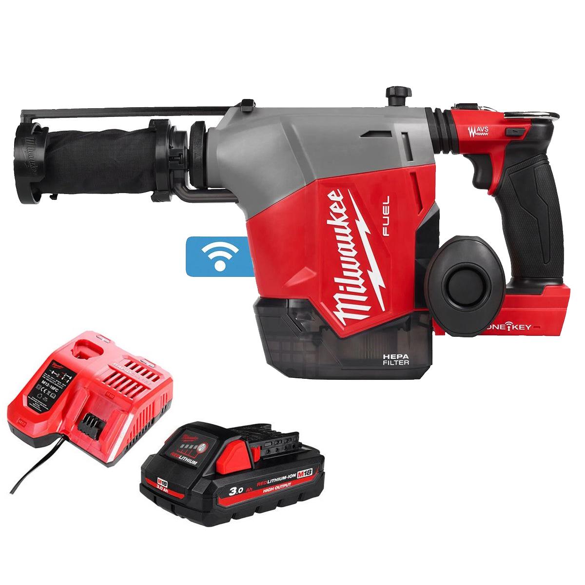 Milwaukee M18FHAFOH16-0 18V Brushless SDS+ Hammer Drill with 1 x 3.0Ah Battery & Charger