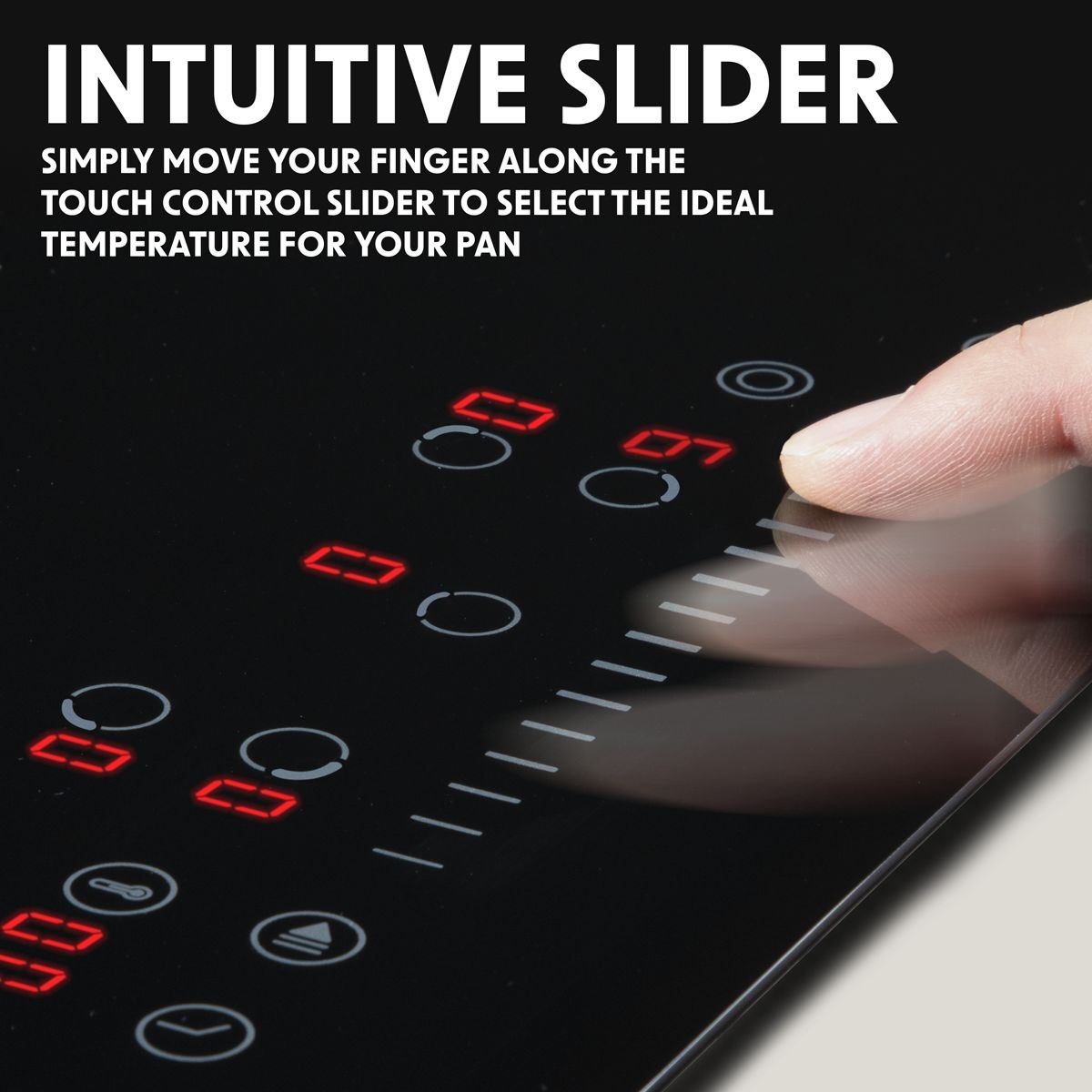 Sealey DH175 Baridi Integrated Ceramic Hob with 5 Cooking Zones 77cm 8200W Output