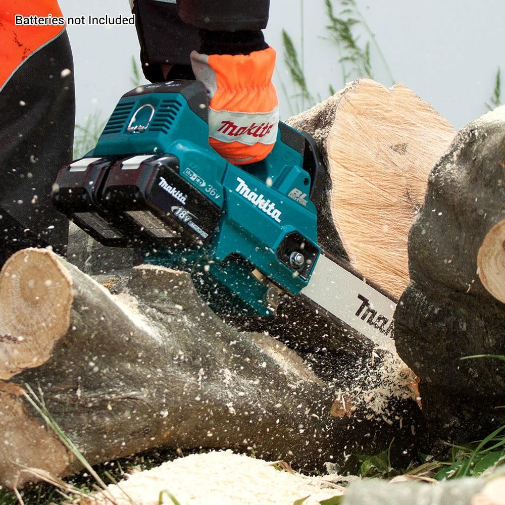 Makita DUC306Z 36V LXT Brushless Top Handle Chainsaw with 2 x 9.0Ah Battery & Dual Port Charger