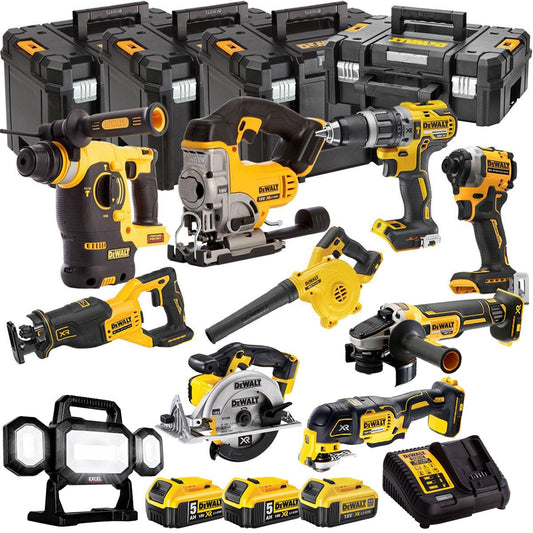 Dewalt 18V 10 Piece Combo Kit with 3 x Batteries & Charger T4TKIT-1502