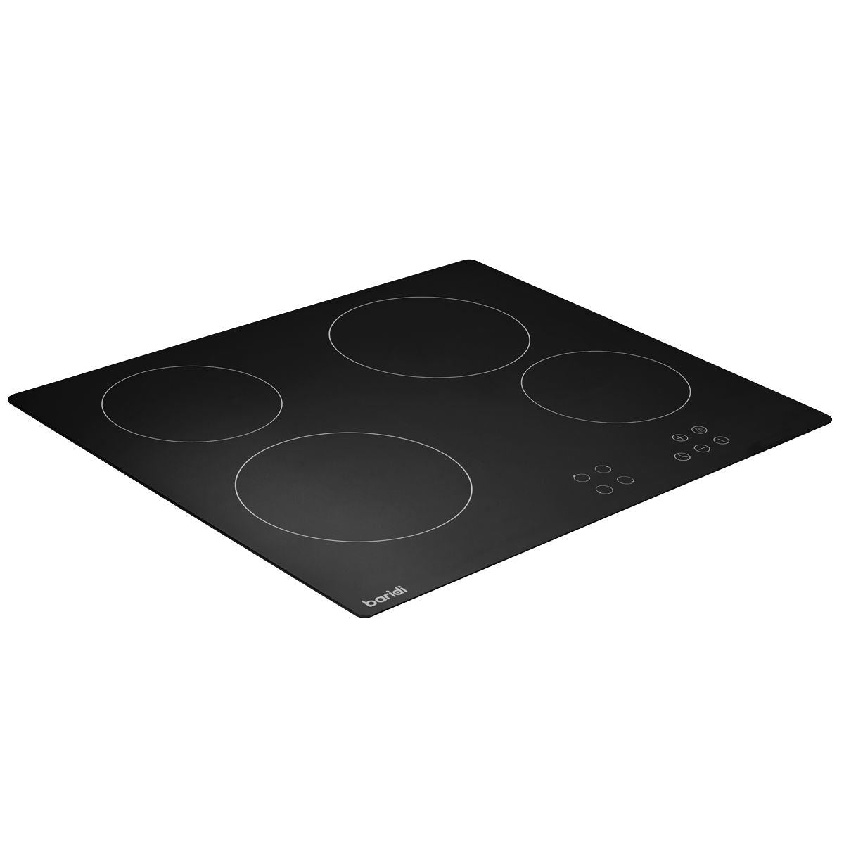 Sealey DH131 Baridi Integrated Ceramic Hob with 4 Cooking Zones 60cm Black Glass
