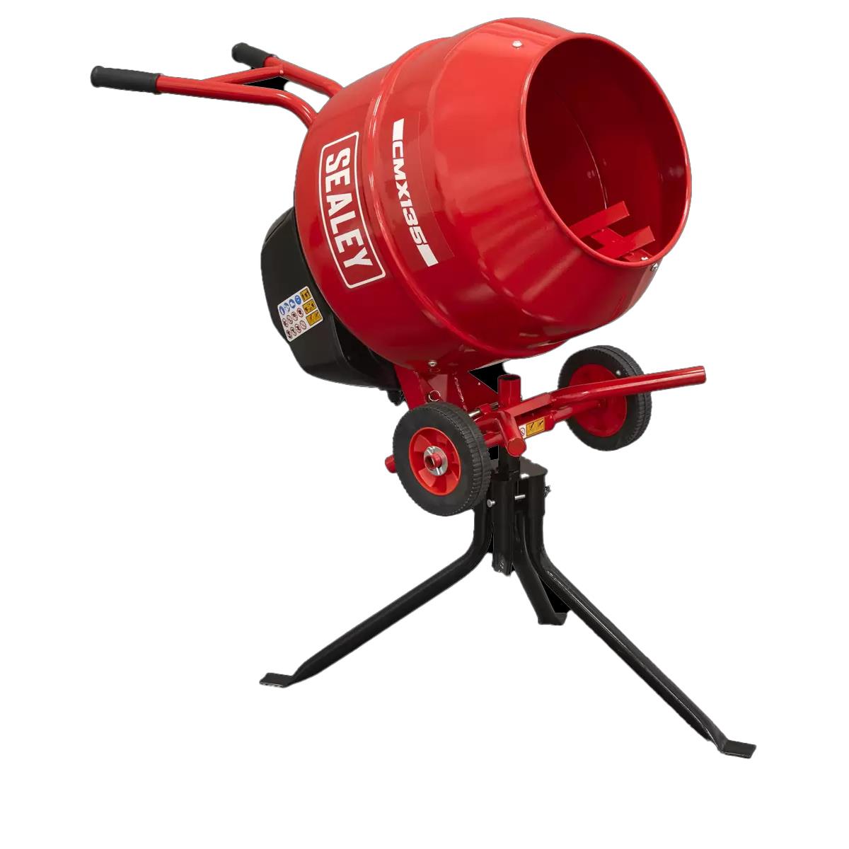 Sealey CMX135 135L Cement Mixer with Stand 230V/550W