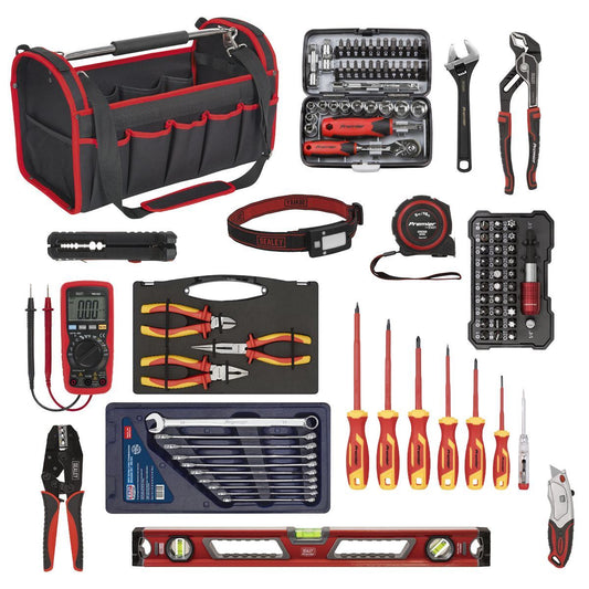 Sealey AP505KIT Electrician's Tool Kit 100pc Complete Professional Set with Storage Case