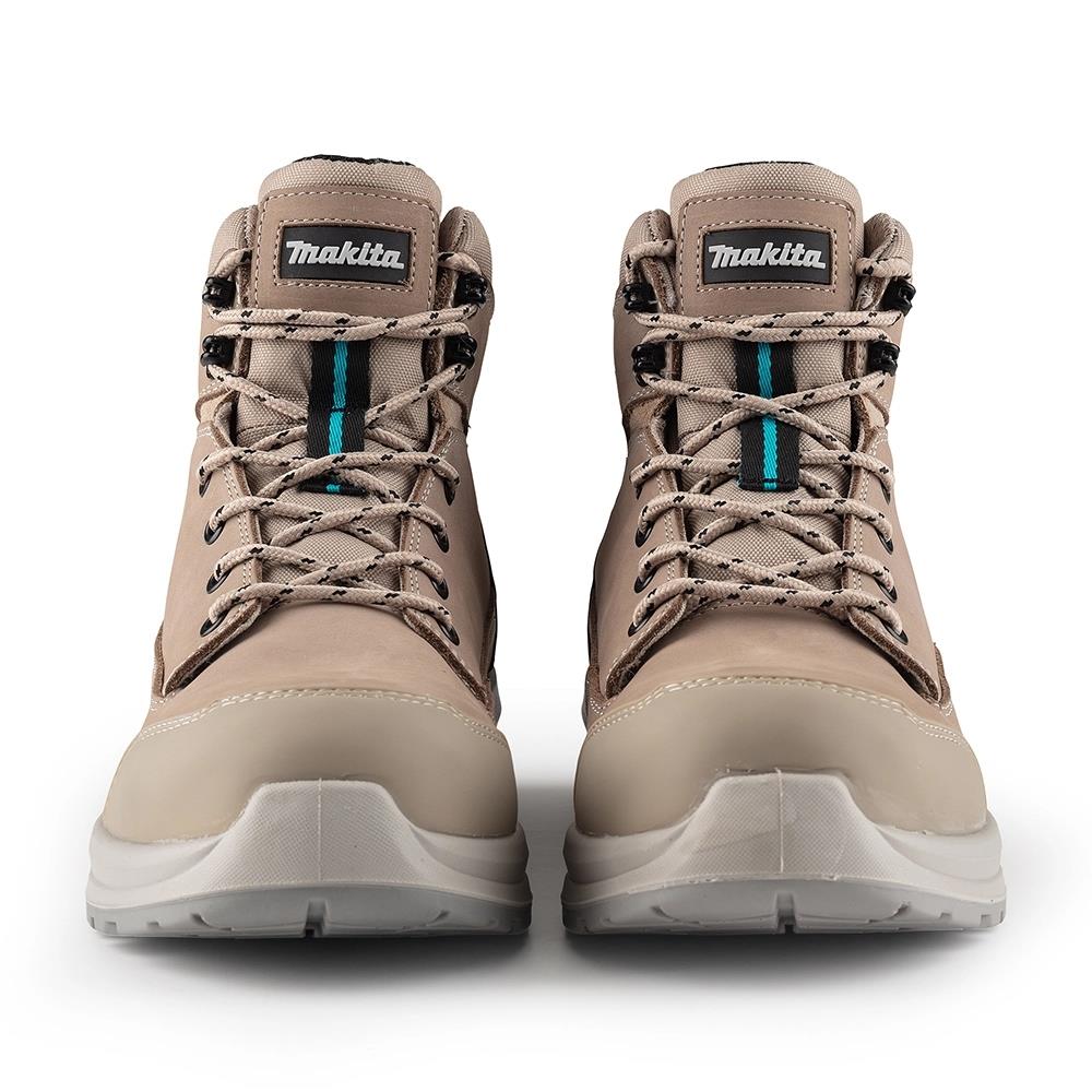 Makita MK402M Anjo Safety Leather Boots Stone - Size 10