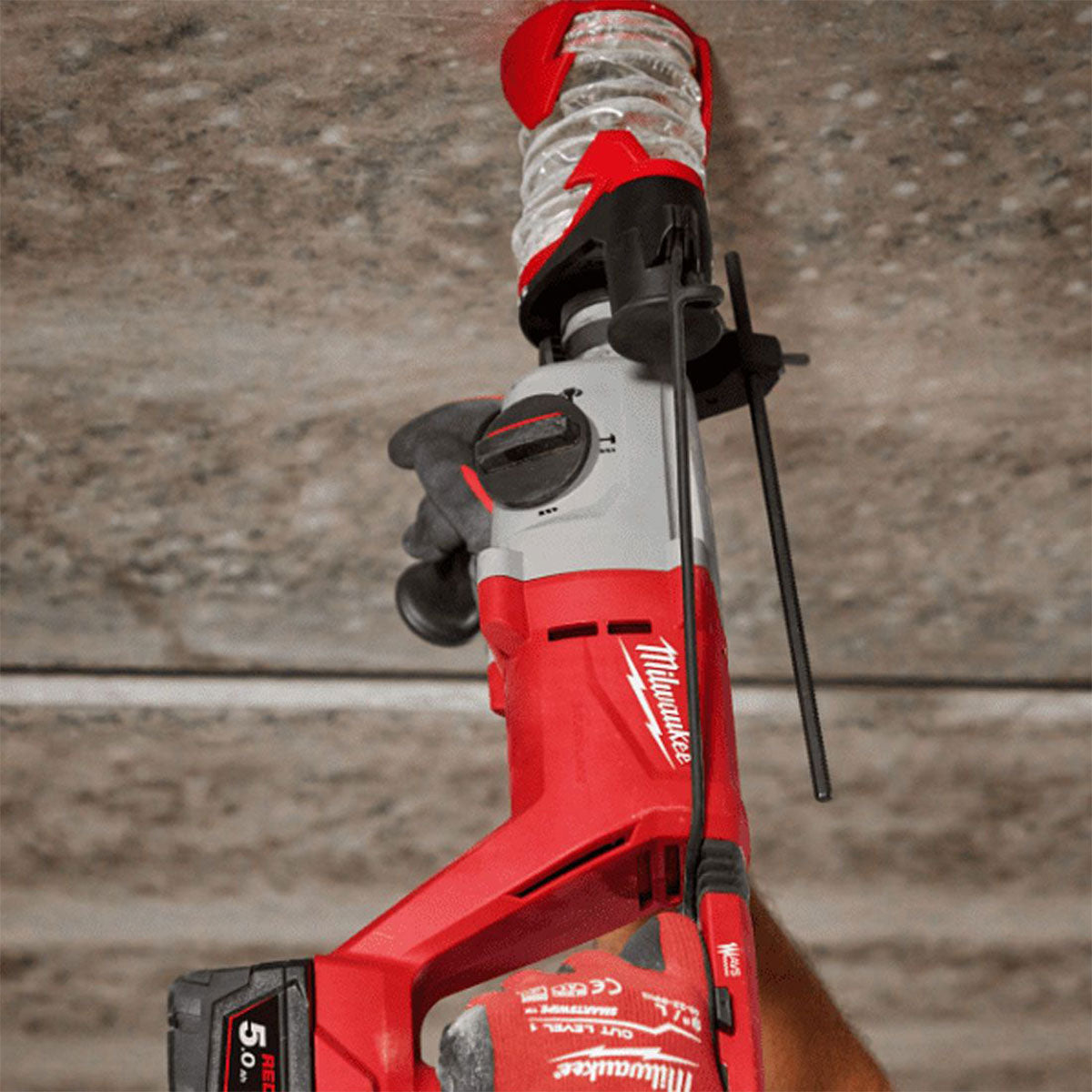 Milwaukee M18BLHACD26-0 18V Brushless SDS+ D-Handle Rotary Hammer Drill with Chisel Set 4 Piece