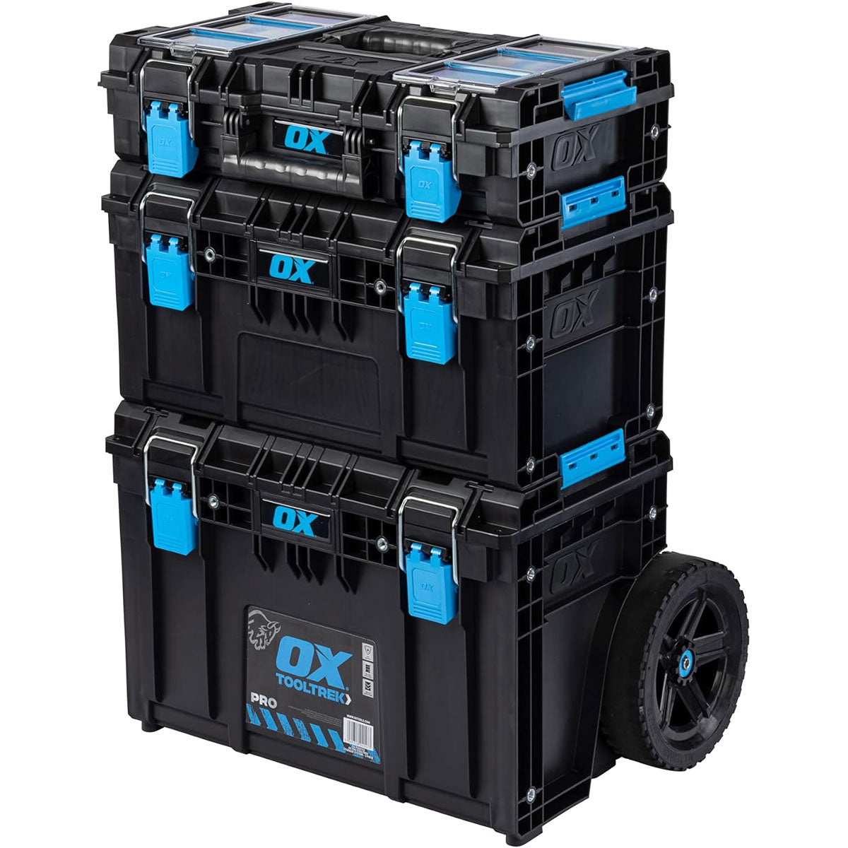 OX ToolTrek Pro Modular Storage System 3 Piece Set Heavy Duty with Wheeled OX-P600703