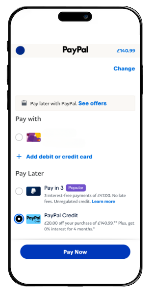 Paypro Credit paypal credit