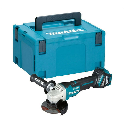 Makita DGA467Z 18V Cordless Brushless 115mm Angle Grinder Body With Makpac Type 3 Case