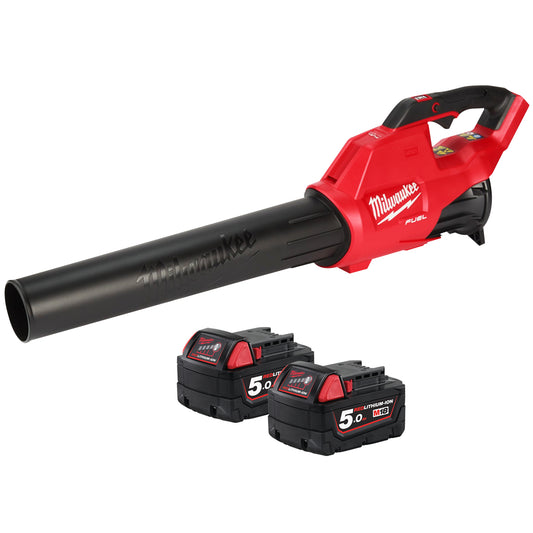 Milwaukee M18 FBL-0 18V Brushless Leaf Blower with 2 x 5.0Ah Batteries