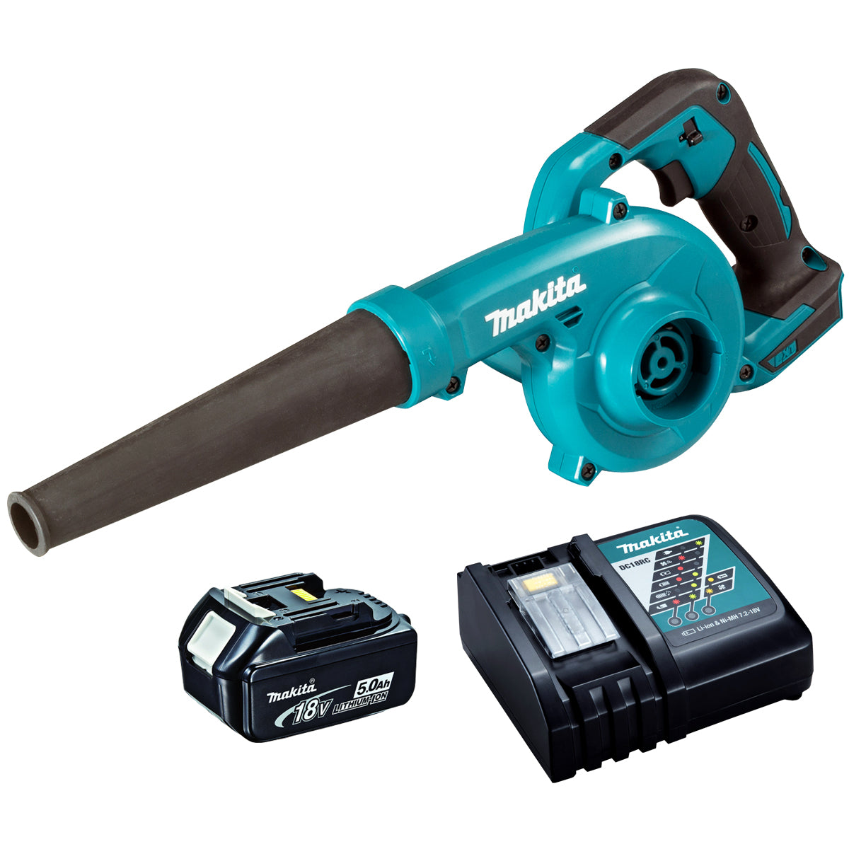 Makita DUB185Z 18V LXT Blower with Vacuum Function 5.0Ah Battery & Charger
