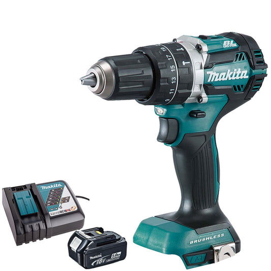 Makita DHP484Z 18V Brushless Combi Drill with 1 x 5.0Ah Battery & Charger