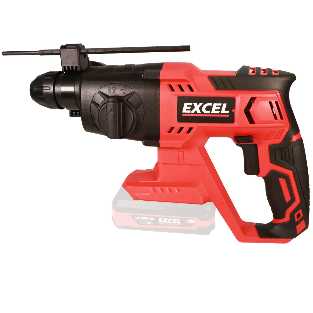 Excel 18V Cordless SDS+ Rotary Hammer Drill 1 x 5.0Ah Battery & Charger