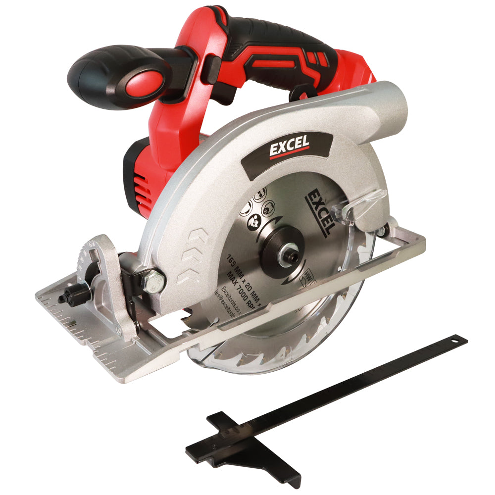 Excel 18V Cordless Circular Saw 165mm with 1 x 5.0Ah Battery & Charger