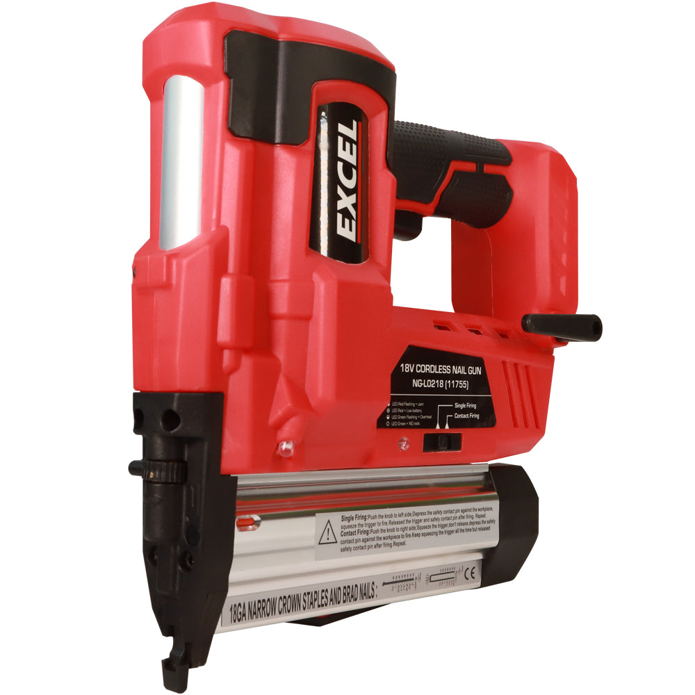 Excel 18V Cordless Second Fix Nailer (Battery & Charger Not Included)