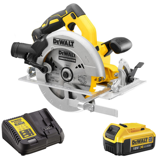 DeWalt DCS570N 18V 184mm Brushless Circular Saw with 1 x 4.0Ah Battery & Charger