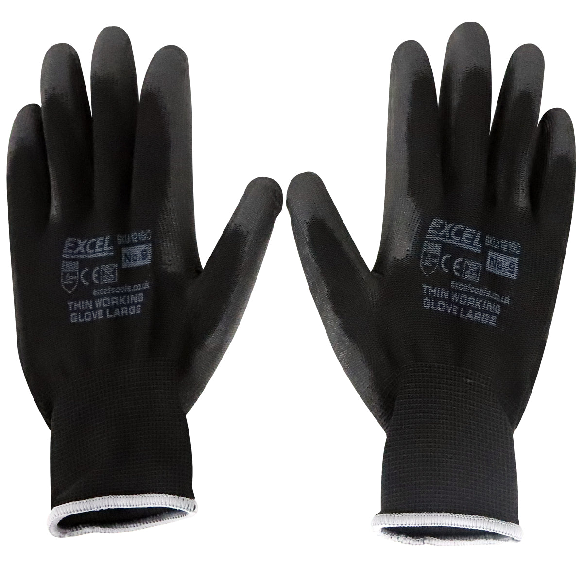 Excel Durable Grip Working Gloves Black Size XL