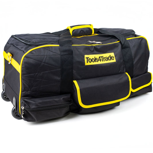 Tools4trade 26" Heavy Duty Padded Tool Bag Yellow with Wheels
