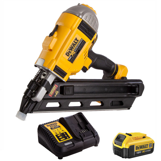 Dewalt DCN692 18V Brushless 90mm First Fix Framing Nailer with 1 x 4.0Ah Battery & Charger
