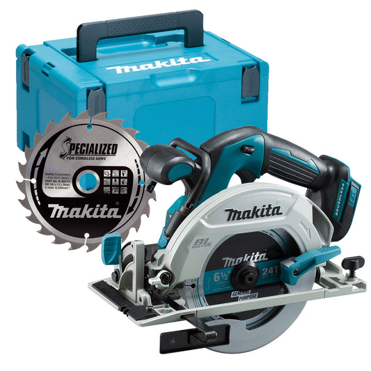 Makita DHS680Z 18V 165mm Brushless Circular Saw with Makpac Case & 24T Blade