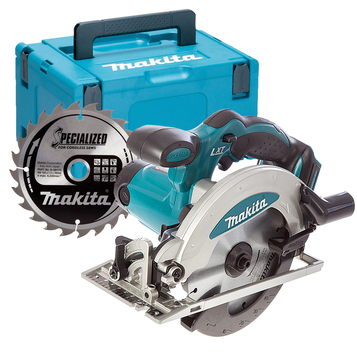 Makita DSS610Z 18V 165mm Circular Saw with Type-3 Makpac Case & 24T Saw Blade