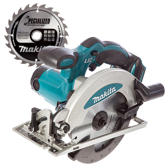 Makita DSS610Z 18V LXT 165mm Cordless Circular Saw with 24T Saw Blade