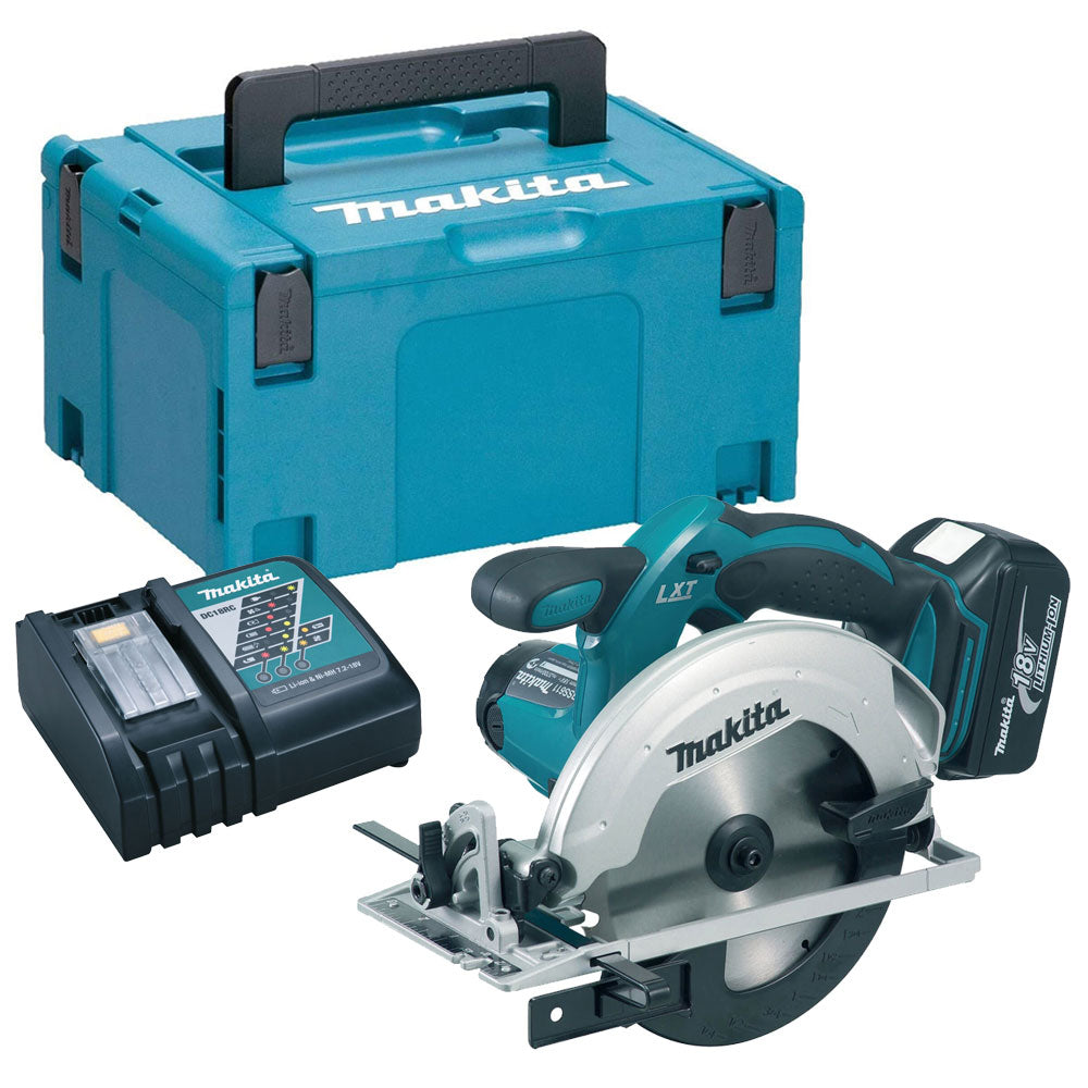 Makita DSS611Z 18V 65mm Cordless Circular Saw with 1 x 5.0Ah Battery Charger & Type 3 Case