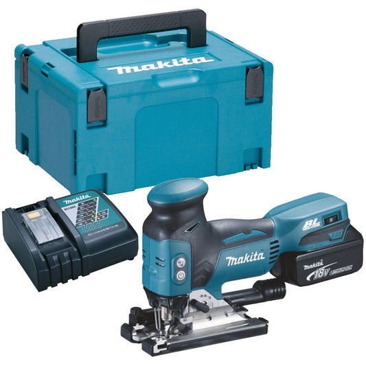 Makita DJV181Z 18V Brushless Barrel Handle Jigsaw With 1 x 5.0Ah Battery Charger & Type 3 Case